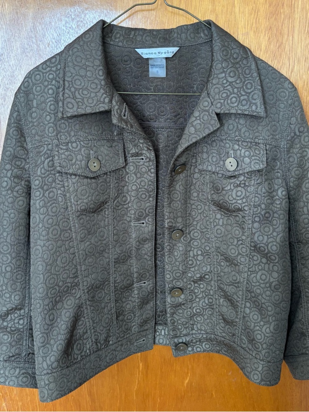 Bianca Nygard Bronze Jacquard Classic Short Jacket - Picture 4 of 9